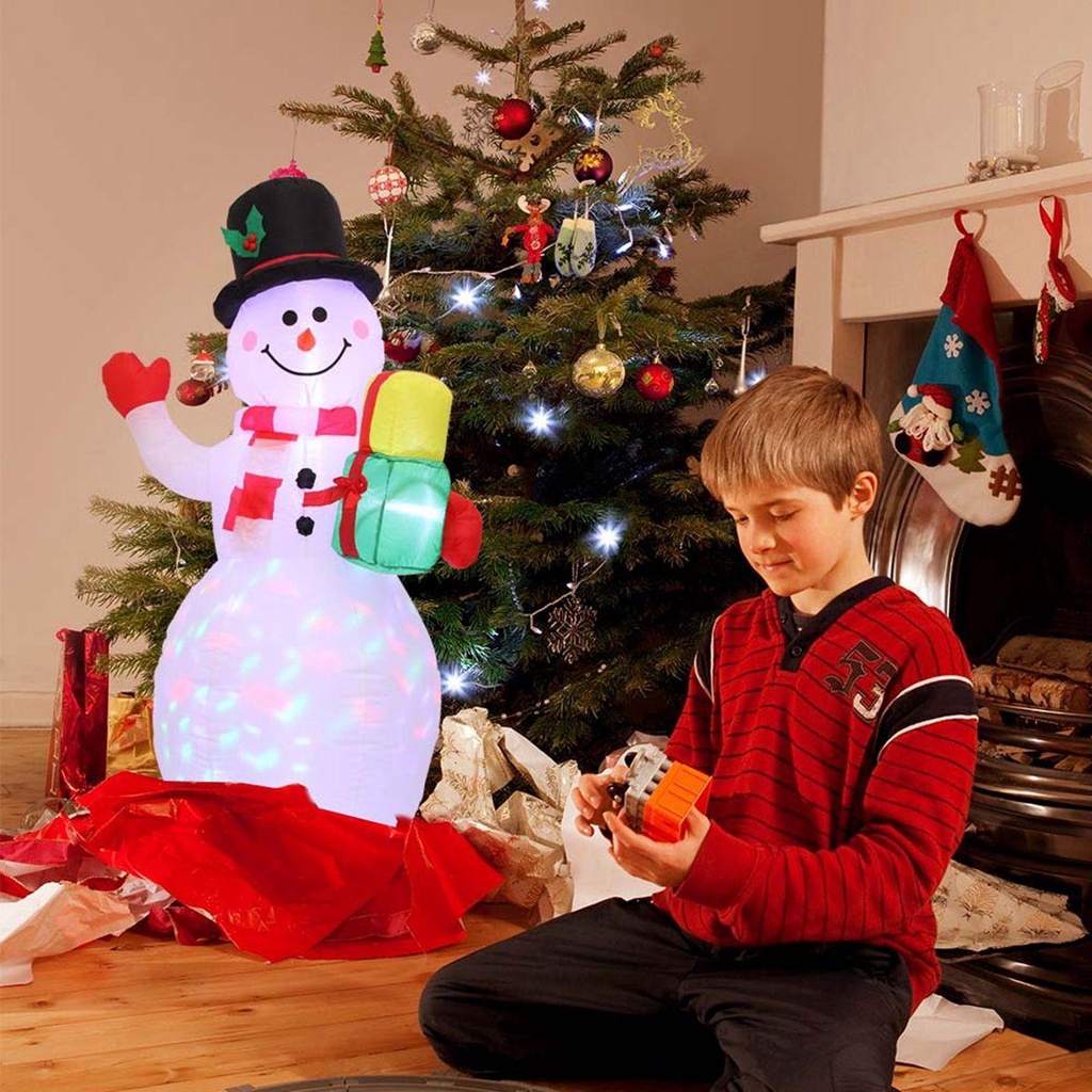 Detalhes do SUNDANCE Boneco De Neve Inflável Quintal Jardim Explodir Com Luzes LED Giratórias Plugue Americano Brinquedo De Balão In
