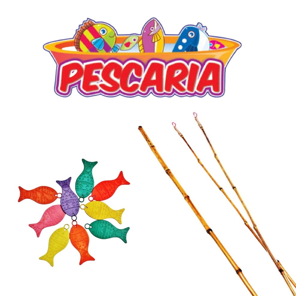 Kit Jogo Pescaria Festa Junina Varas Peixinhos Painel Pesca Arria Caipira Shopee Brasil