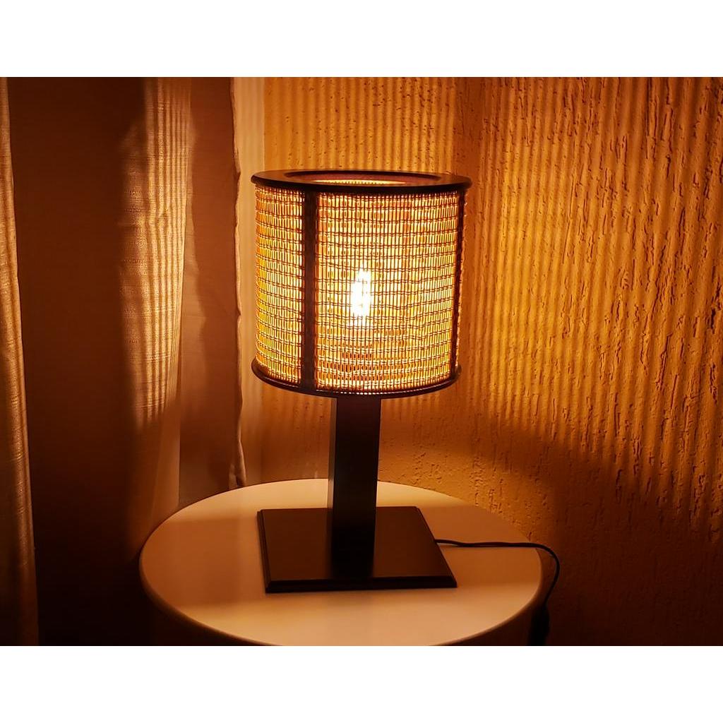 Abajur Rustico Artesanal Cúpula 20 cm Diâmetro Sala quarto
