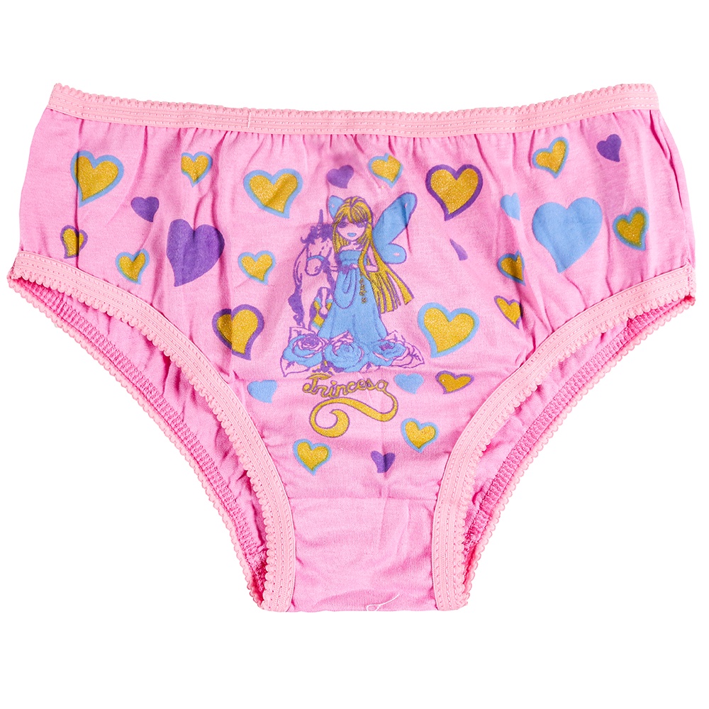 Calcinha infantil menina , 100% algodão , com forro ,estampas variadas
