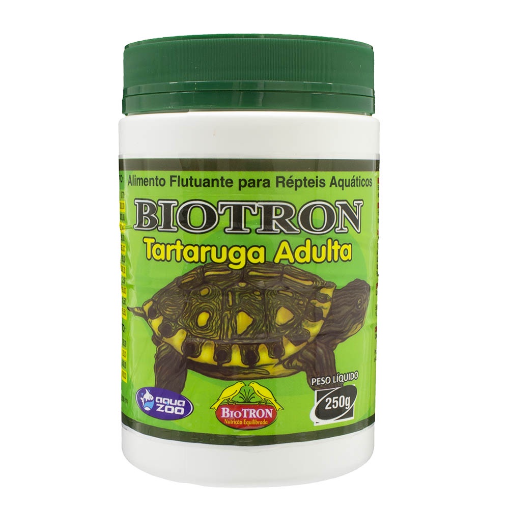 Ração Extrusada Tartaruga Adulta Biotron 250g Alimento Flutuante para Répteis Aquáticos Aqua Zoo