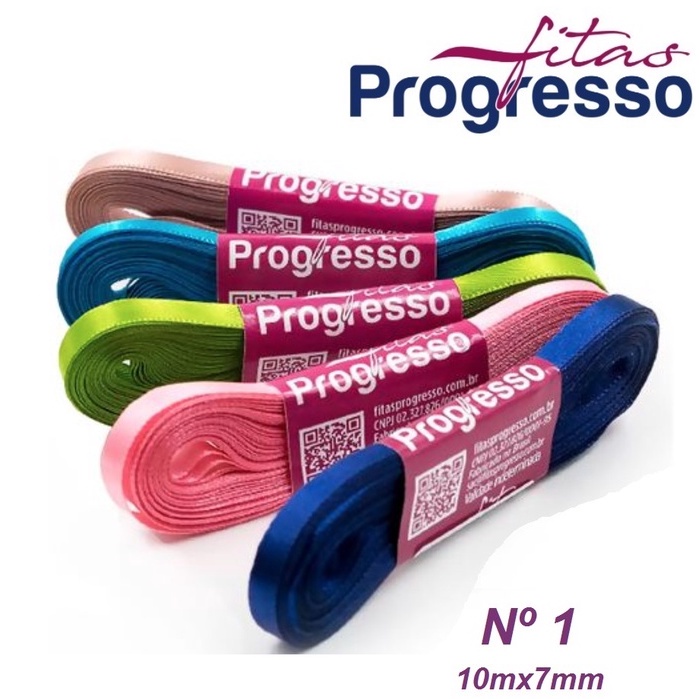 30 METROS - Fitas de Cetim  n.1 (CF001) Fitas Progresso de 7mm em Oferta na Shopee