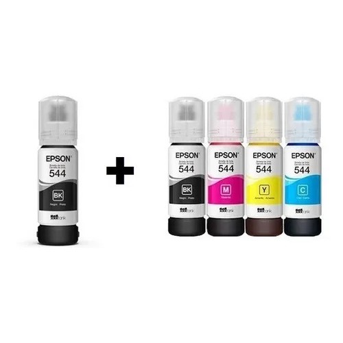 Kit 5 Refil Epson T544 Para Impressora L1110 L3110 L3150 L3160 L5190 Shopee Brasil