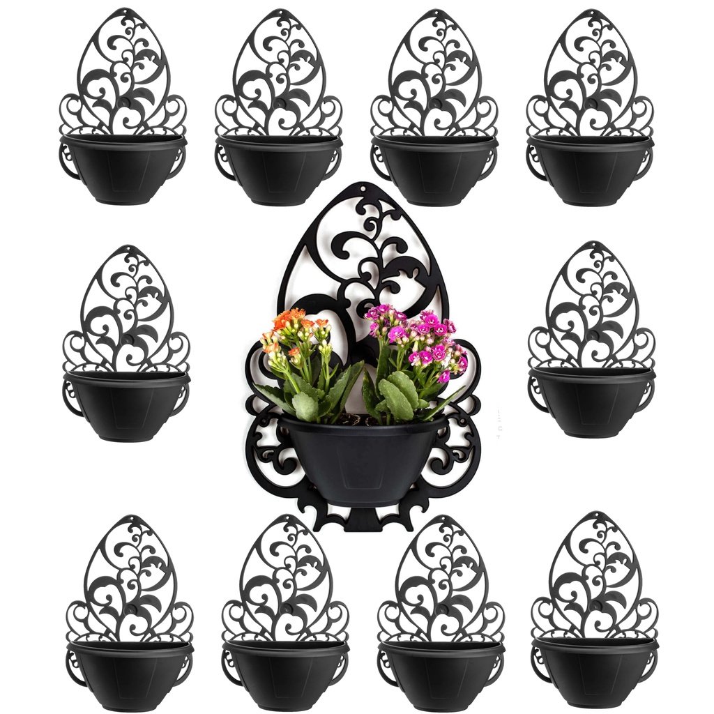 10 vasos arandela parede mini 450 ml suculentas - vaso provençal