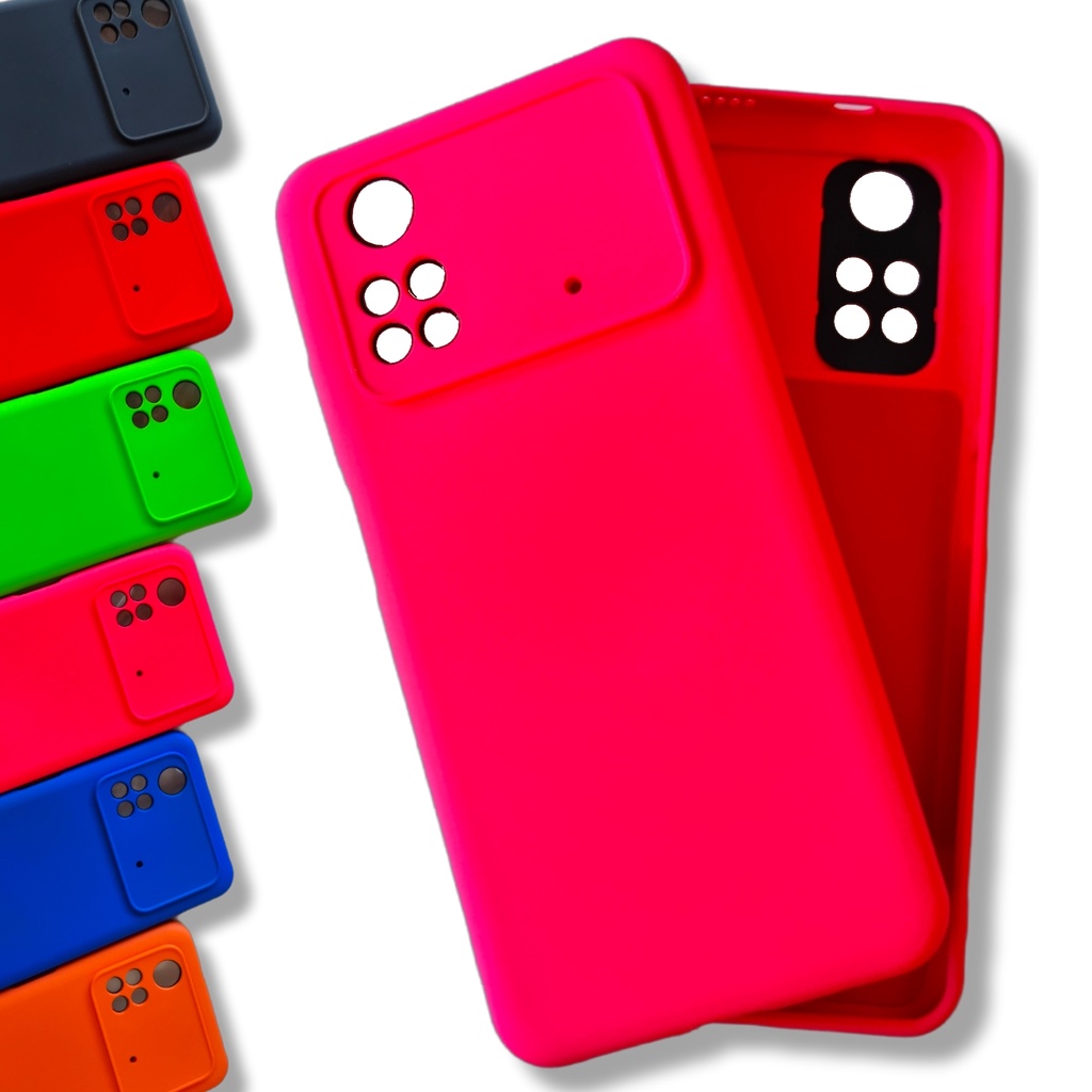 Case Capa Capinha Xiaomi POCO M4 PRO 4G Silicone Aveludada Acabamento ao Redor das Câmeras e Proteção da Lente Removível