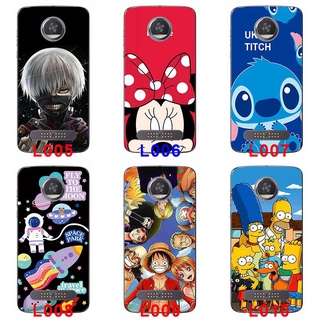 Capa Flexível De Silicone / Tpu Com Estampa De Desenho Colorido Para Motorola Moto Z2 Play
