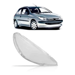 Lente Farol Peugeot 206 2004 A 2011 Foco Simples