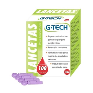 Lancetas G-Tech para lancetador 100 unidades