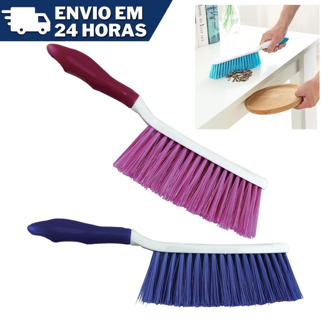 Escova Espanadeira Multiuso 32,5Cm Vassoura de Mao  Varre Mesa Sofá Carpete Tapete em Oferta na Shopee