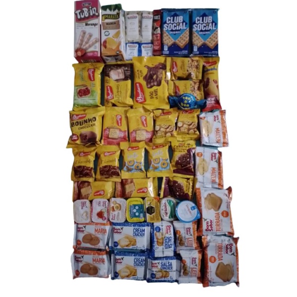 kit cesta  café da manhã com 48 itens em Oferta na Shopee