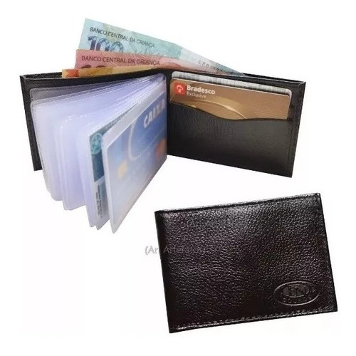 Mini Carteira Masculina, Carteira Pequena Slim Em Couro Legítimo em Oferta na Shopee