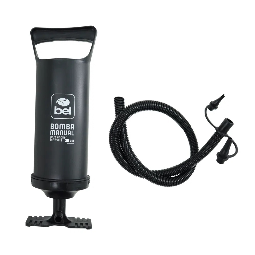 Bomba de Ar Manual Para Infláveis Colchão Boia e Piscinas Com Bico Adaptador - Home & Living