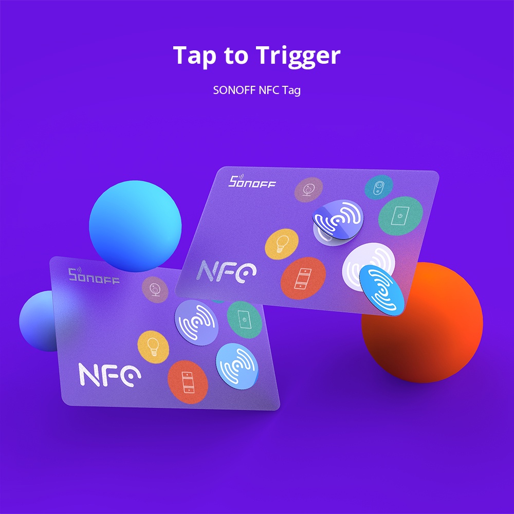 Sonoff NFC TAG NTAG215 Adesivo 13.56MHZ Etiqueta Universal De 18mm Etiquetas Ultraleve Automatizantes Atalhos Torneira Para Trigger Cena Inteligente - Home Appliances