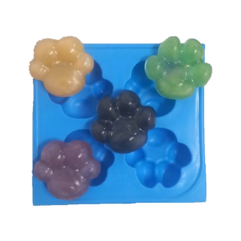 Molde de silicone - Patinha de Cachorro Pata 4 CAV. Sabonete Vela Resina Biscuit