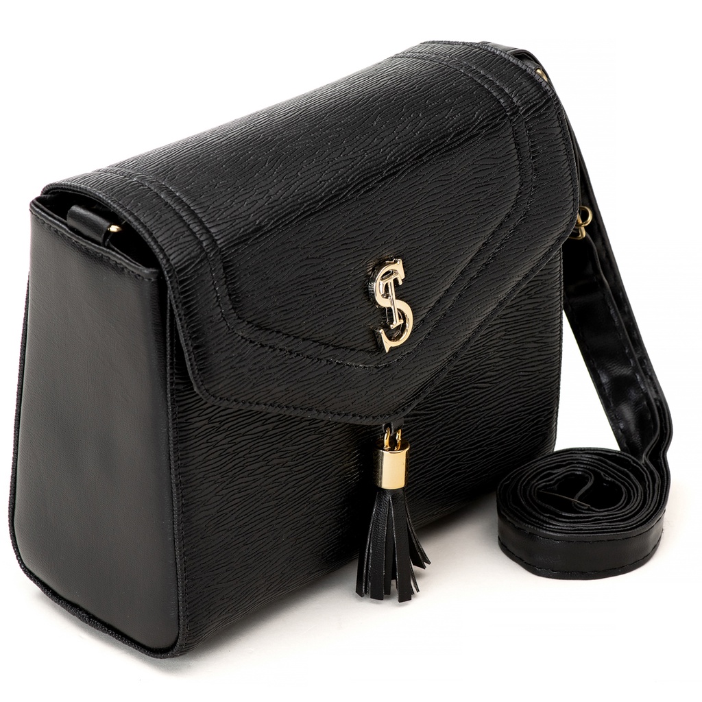 Bolsa Feminina Com Pinguente Modelo Tampa Envelope e Fecho Botão Maginético