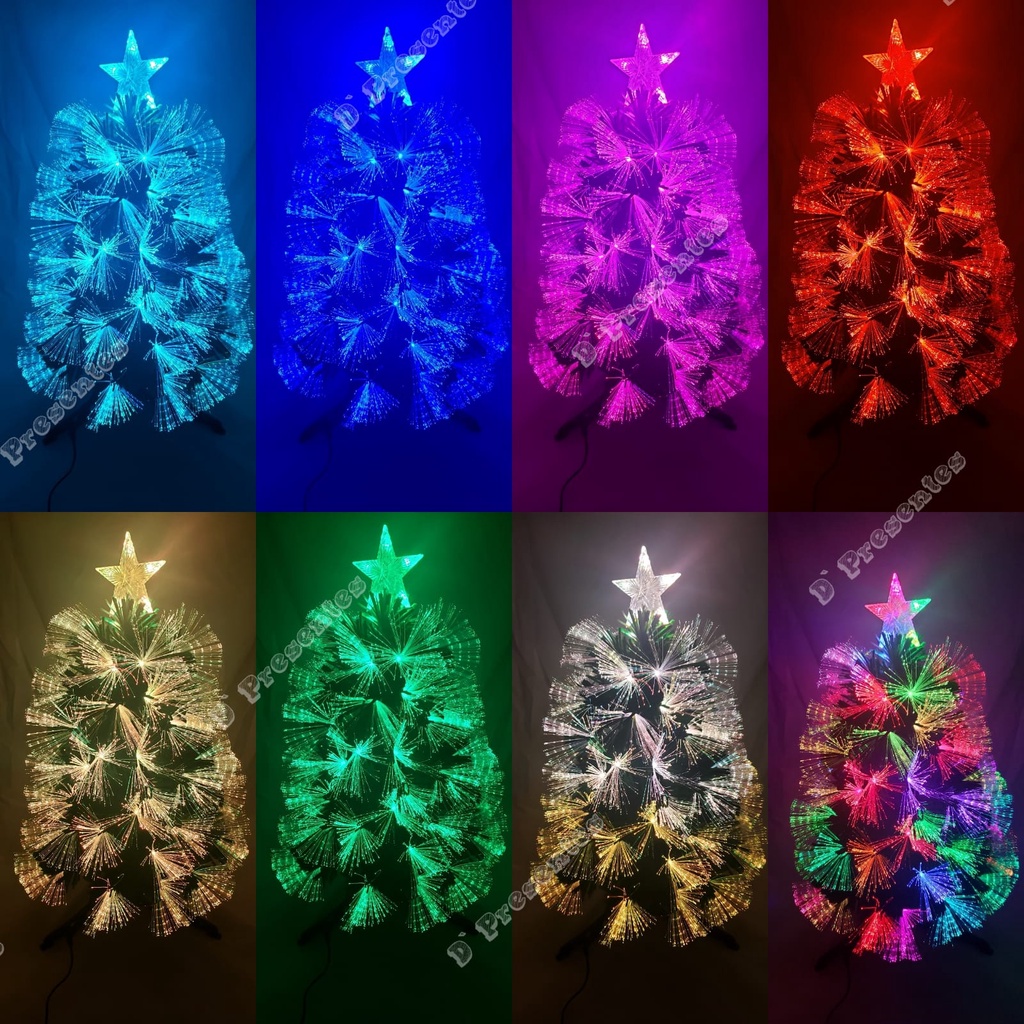 Árvore De Natal Fibra Ótica Super Led Colorida 60cm Bivolt | Shopee Brasil