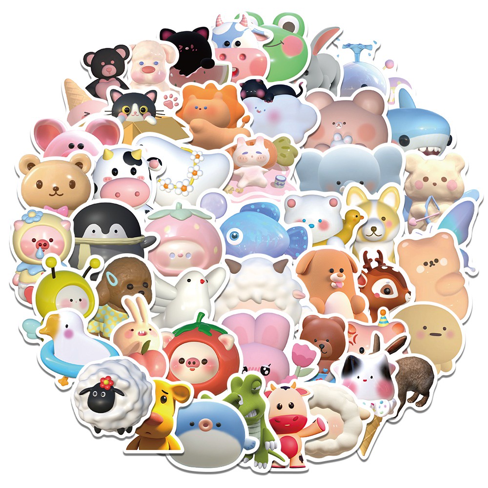25/50 estilo 3d animal adesivos em Oferta na Shopee
