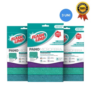 Pano Microfibra Multiuso 3 Pcs Kit 3 Uni FLP6742 Flash Limp