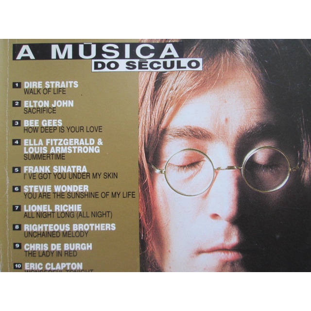 CD - A Musica Do Século Com JOHN LENNON /DIRE STRAITS/ELTON JOHN/ERIC CLAPTON/ROD STEWART/BEE GEES/CRIS DE BURGH/STEVIE