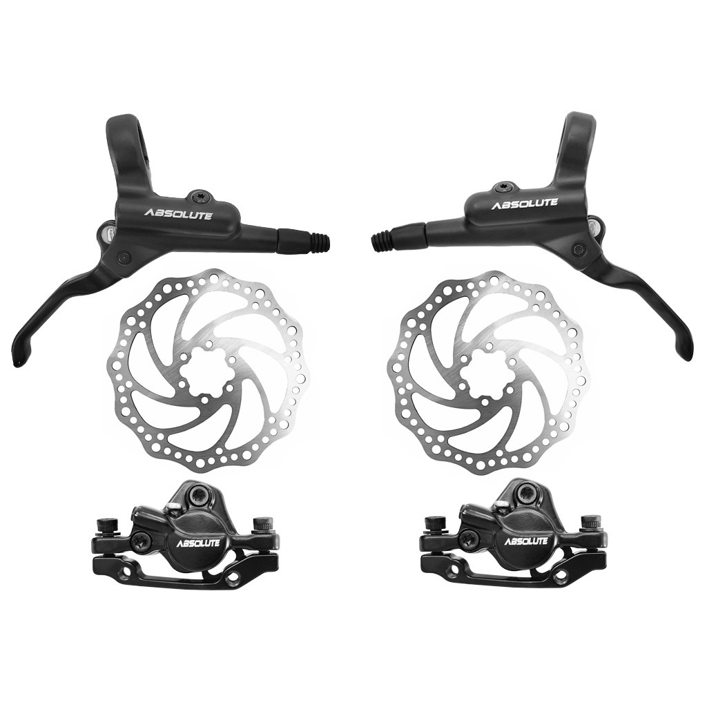 Kit freio a disco Bicicleta Hidraulico Absolute com discos de Freio 160mm Par Mtb Bike Original