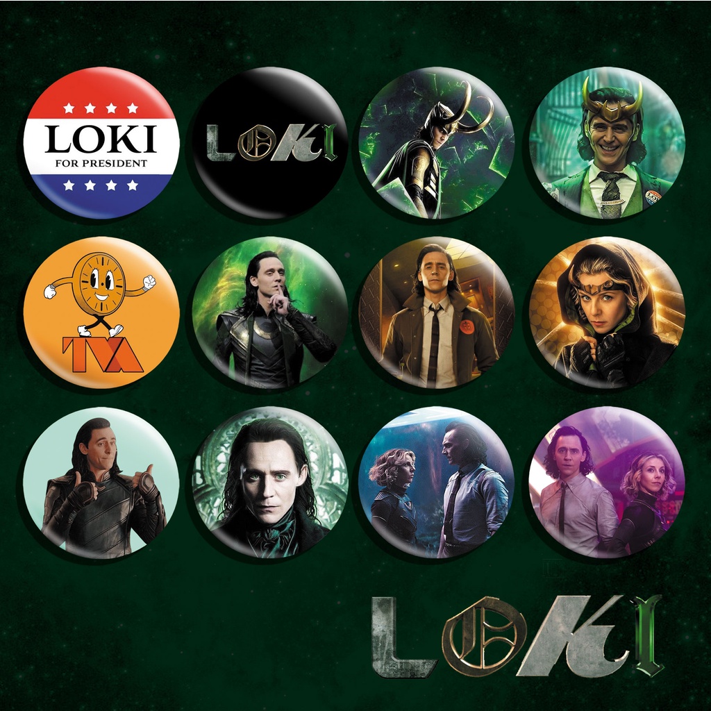 Botton LOKI - 3,5cm broche boton button buton Marvel Sylvie Miss ...