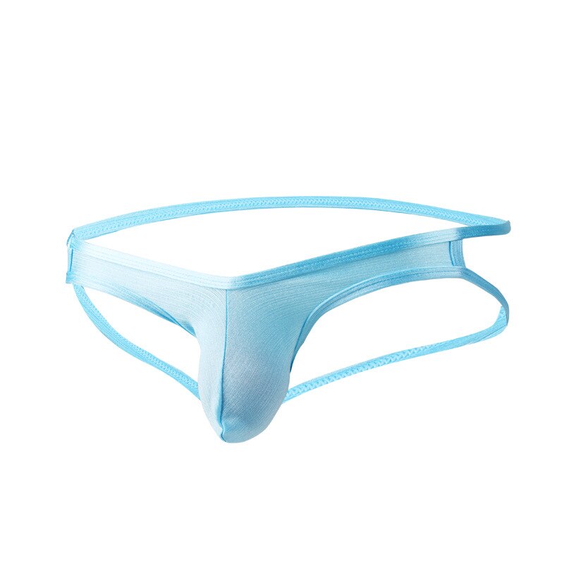 Sexy Homens De Seda Gelo Náilon Sem Costas Tangas Masculino Gay Pênis Bolsa Erótico G Cordas Homem Cuecas Jockstrap Roup