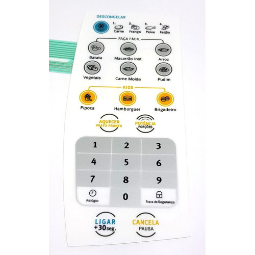 Membrana Teclado Microondas Eletrolux Mef-28
