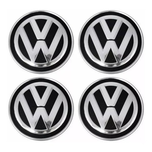 Jogo Calotinha Centro De Roda Vw Fox / Polo Volkswagem 55mm
