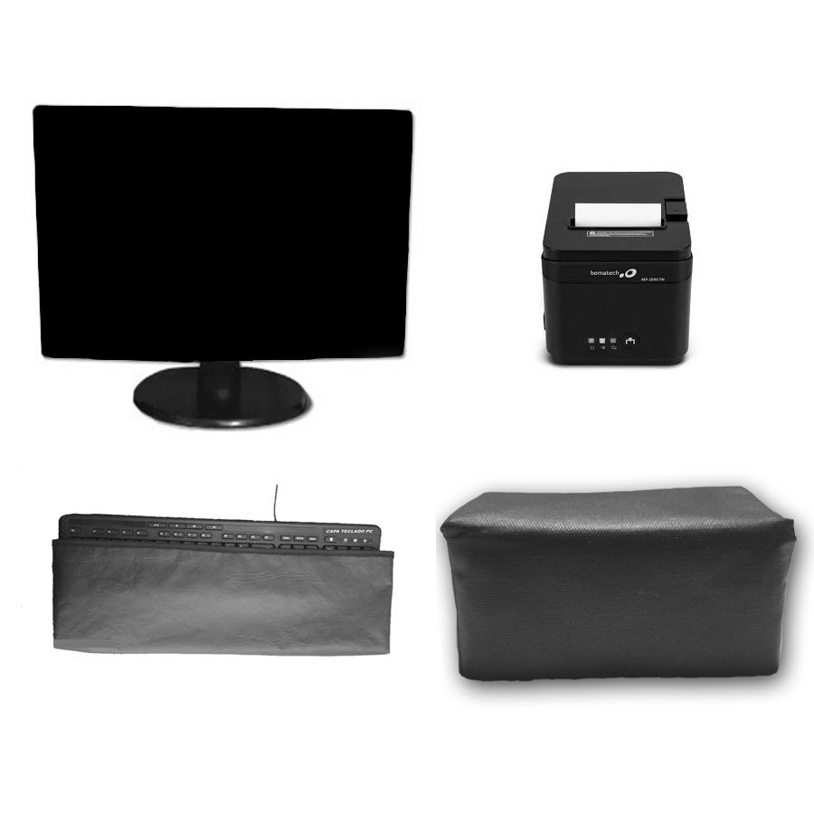 Kit 3 Capas Monitor 20 Teclado Impressora Bematech MP2800 uv Impermeável
