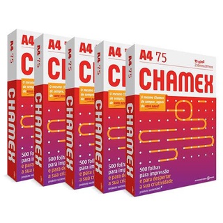 Papel Sulfite A4 Chamex 5 resmas 2.500 folhas 75g