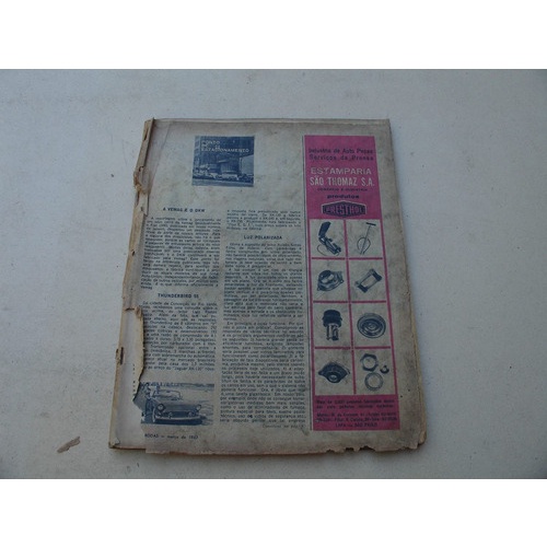 Revista 4 Rodas 63 Março Vemag Dkw Thunderbird 55