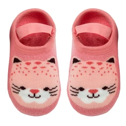 Meia Sapatilha 1 a 3 Anos Antiderrapante Jaguar Gatinho 14533 Buba