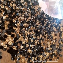margarida dourada 2.8mm atacadinho e varejo- pedrarias para adesivos e joias de unhas
