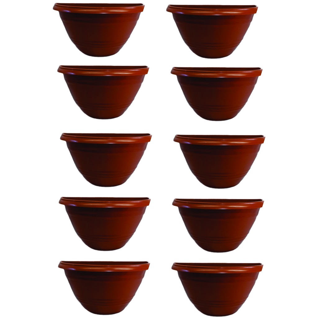 10 vasos de parede marrom cerâmica vaso de 1 litro vaso plástico de parede vaso para parede vaso para jardim vertical va