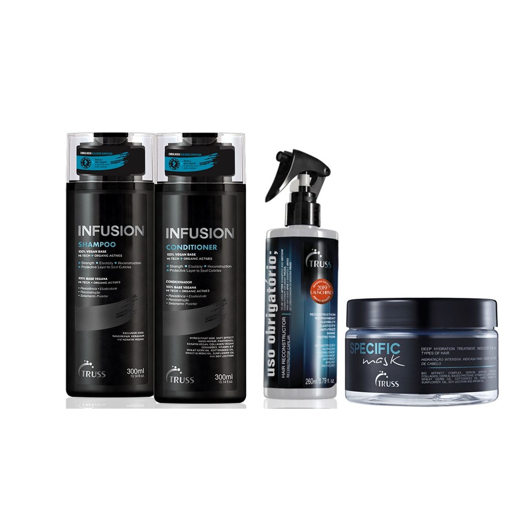 Truss Infusion Shampoo e Condicionador e Máscara Specific e Uso Obrigatório