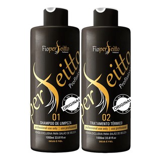 Kit Escova Progressiva Fio Perfeitto Professional FioPerfeitto 2x1litro