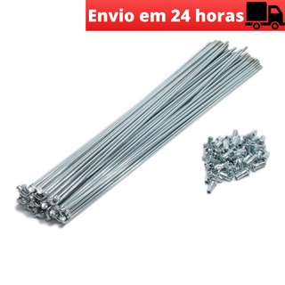 72 Raios Bike Aro 26 Fino 275 Mm Zincado Cromado Aço Bicicleta(2 Rodas) COM NIPLES em Oferta na Shopee