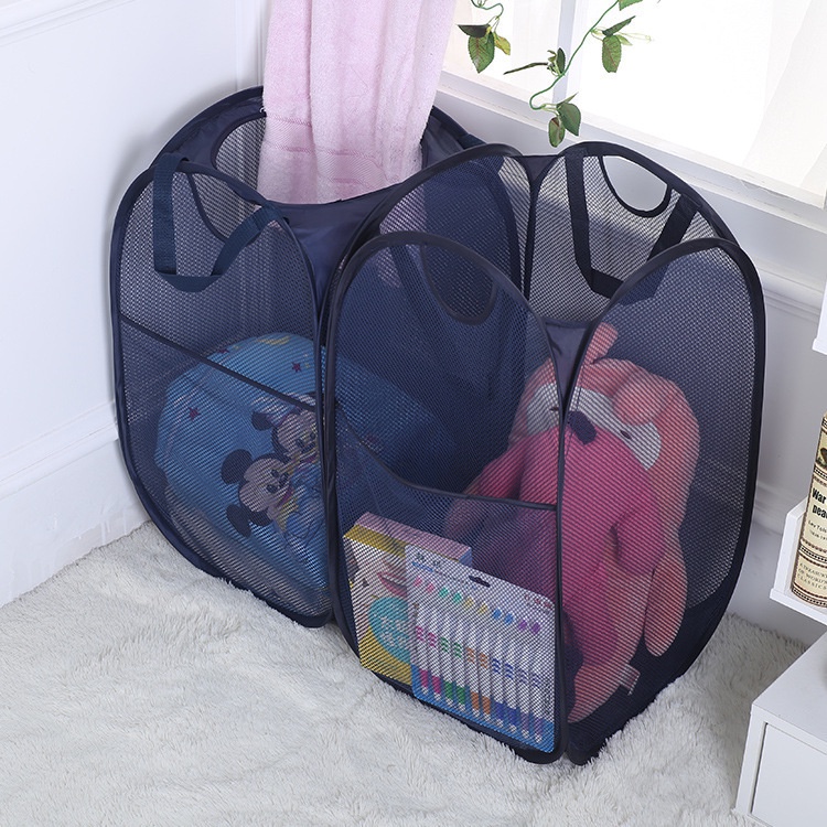 Organizador Grande 40x70CM Cesto de Roupe Preto Azul Rosa Armazenamento De Brinquedos Caixas Bolsas e Cestas