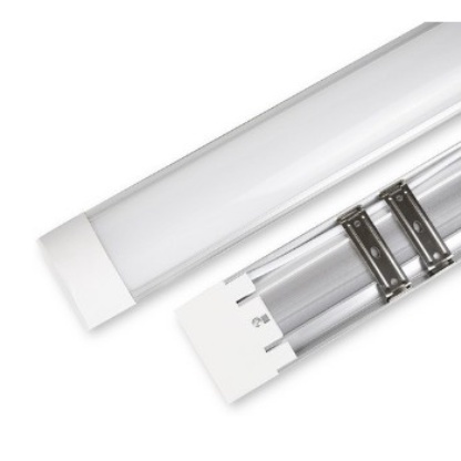 luminária linear led 18w 60cm sobrepor branco frio slim calha fina bivolt base completa 60cm