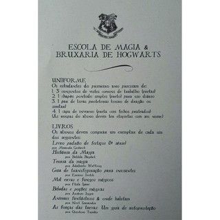 Carta Harry Potter de Aceitação Hogwarts com Endereço 