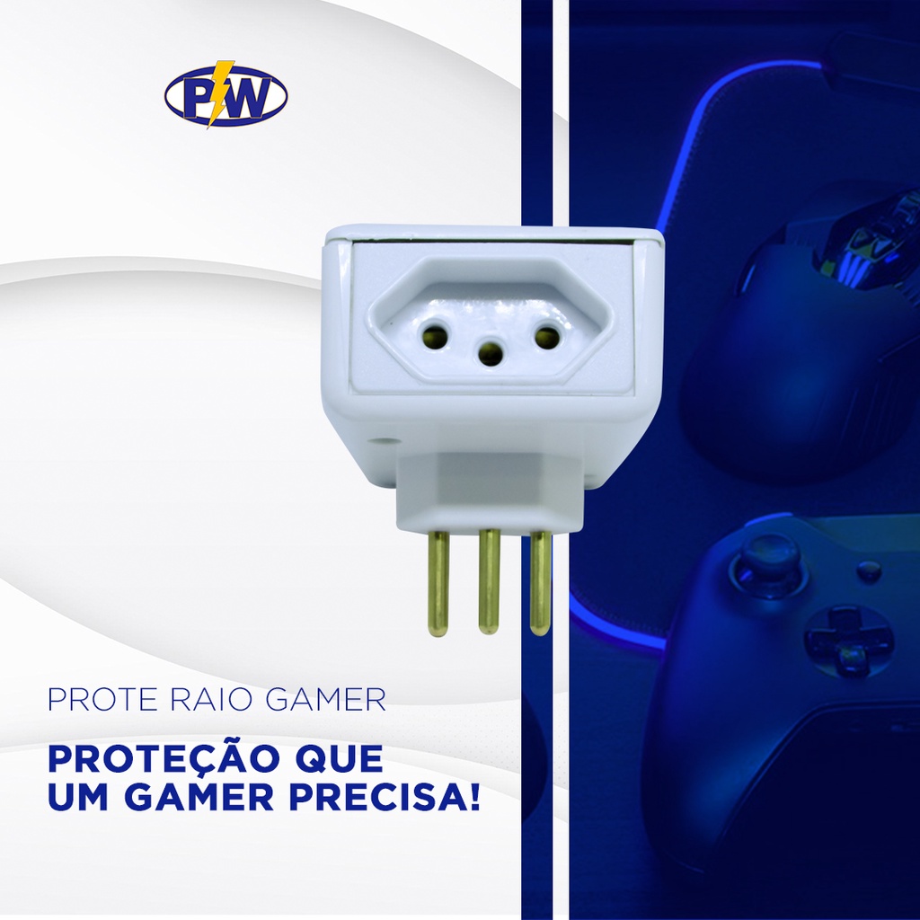 Protetor elétrico Gamer computadores e notebook