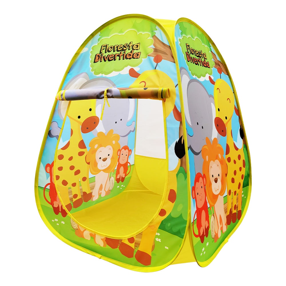 Barraca Infantil Dobrável Toca ou Tenda Cabana Iglu Floresta Divertida DM Toys DMT6085