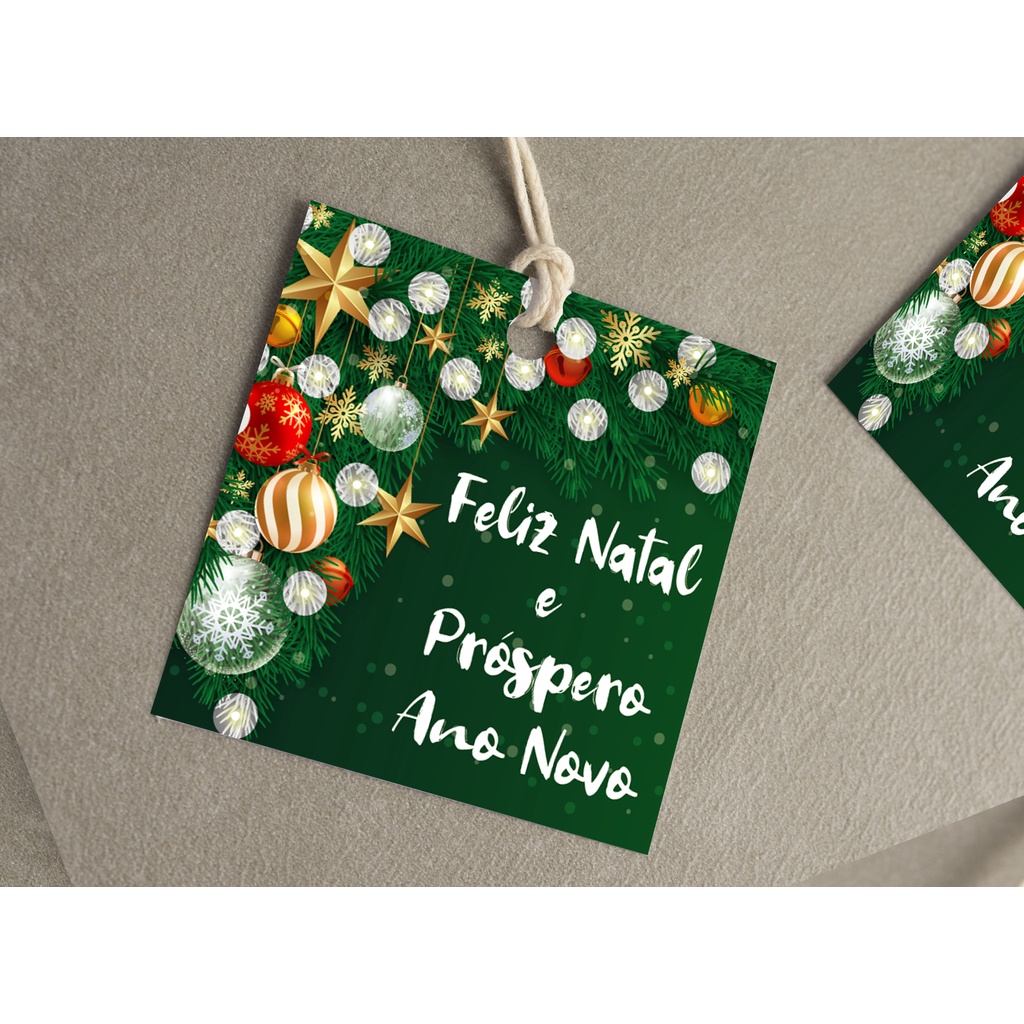 20 Tags Feliz Natal e Prospero Ano Novo Boas Festas | Shopee Brasil