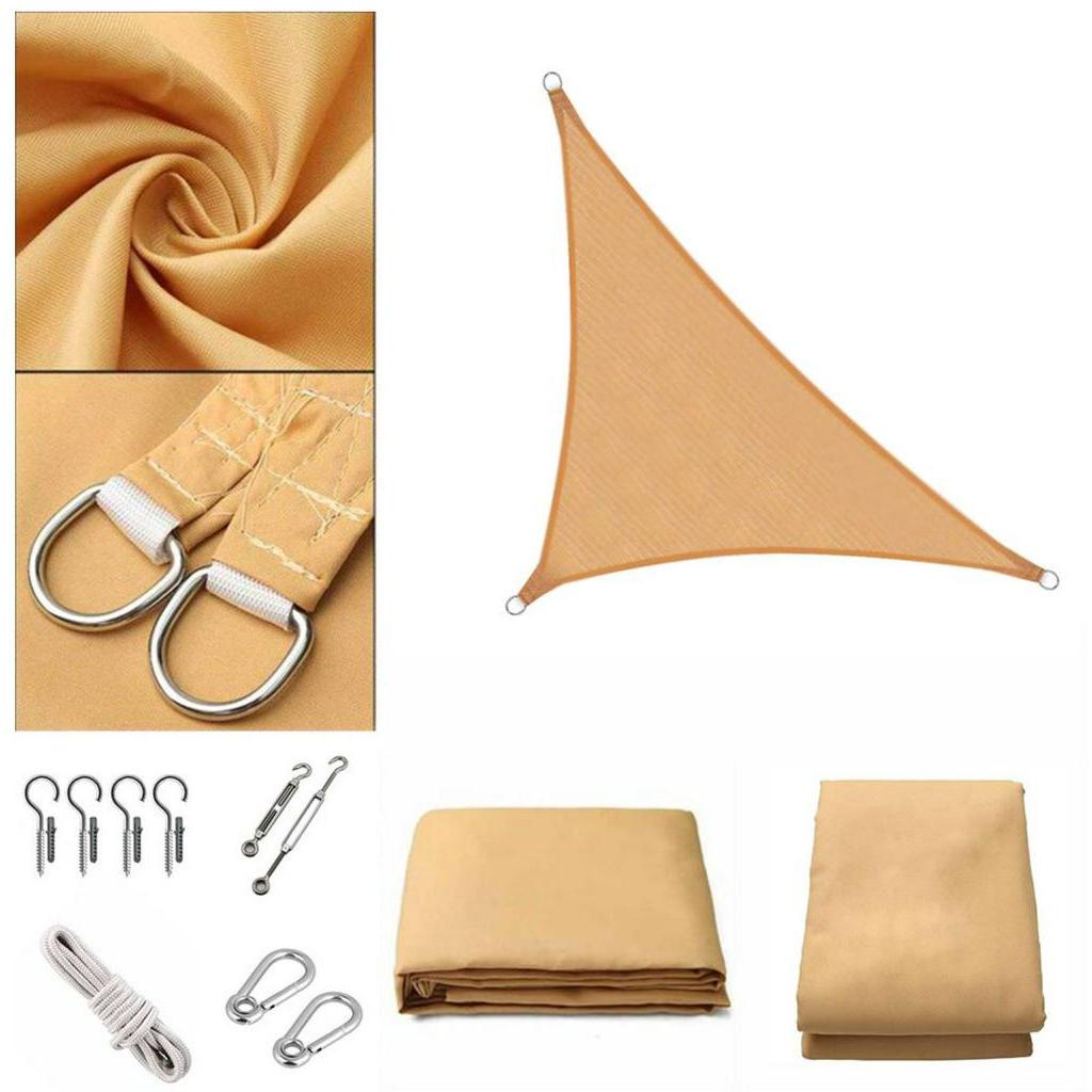 Tela Toldo Sombreamento Shade 4x4x5,6m+Kit Instal. Cor Areia