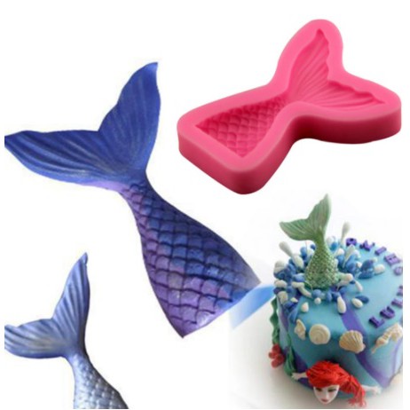 Molde de Silicone Calda de Sereia Biscuit Pasta Americana Confeitaria em Oferta na Shopee