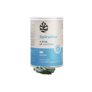 Spirulina 100% Natural 520mg 240 Cápsulas - Ocean Drop