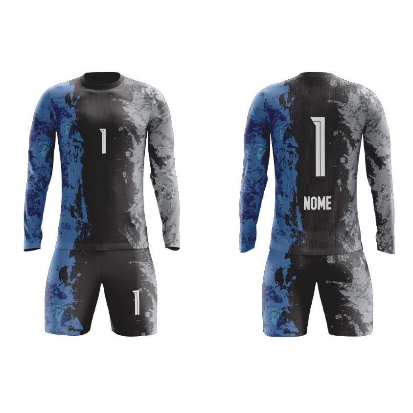 Camiseta Futebol Camisa e Calção Uniforme Jogador Goleiro Dry Fit