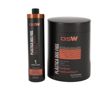 Plastica Dos Fios Shampoo Passo 1 + Botox Selagem Térmica Osw