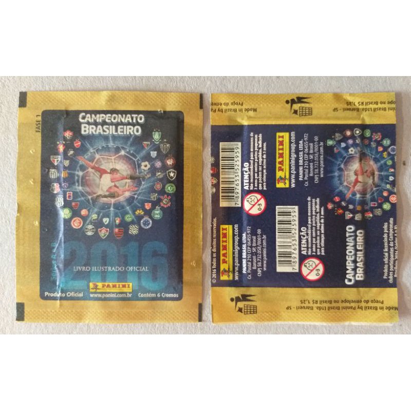 Envelope de Figurinhas - Lacrado - Álbum Campeonato Brasileiro 2016 - Fase 1 - Panini