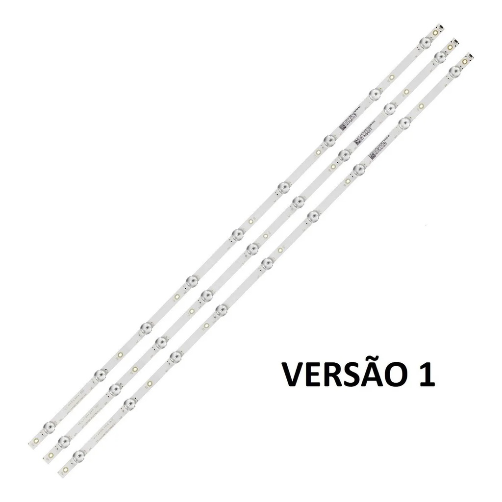 Barra De LED Compatível TV AOC e PHILIPS 43S5295, 43PFG5813, 43S5195 – 3 Barras Novas, Nota Fiscal.